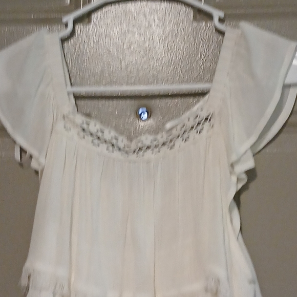 Doe & Rae Button Up Rufled Top Blouse Woman Size S - Picture 5 of 10